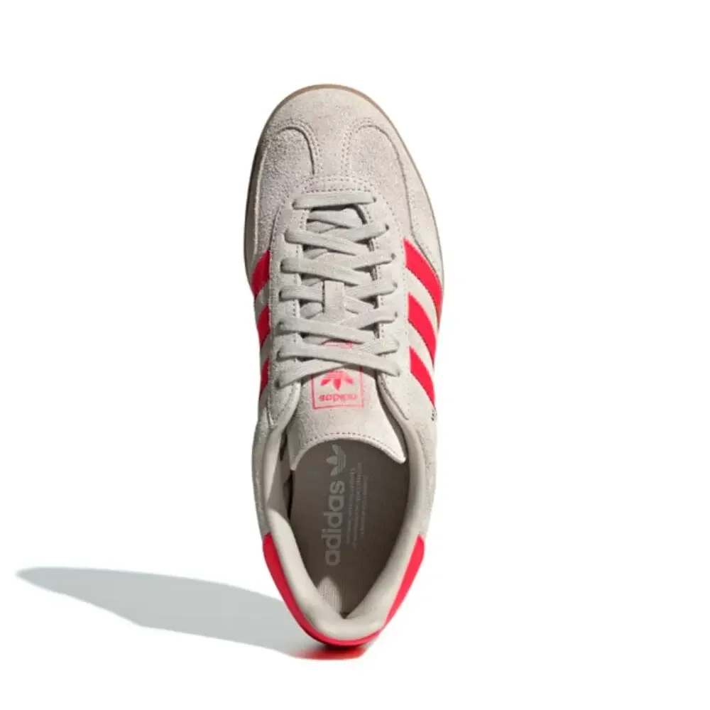 Adidas Men's Beige Lucid Red Cloud White Gazelle Indoor Sneakers Size 5